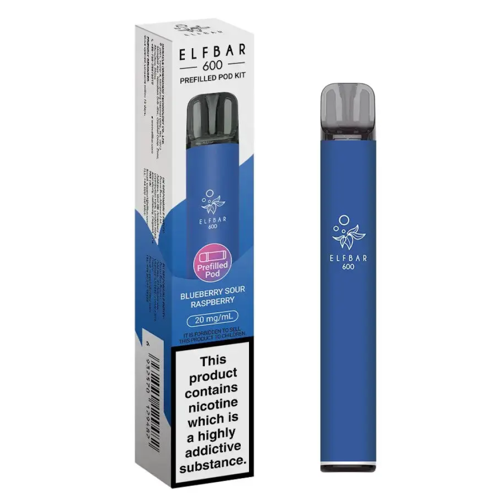 elf bar blueberry sour raspberry Elf Bar 600 Blueberry Sour Raspberry Box of 10